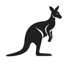 A silhouette kangaroo standing on a white background vector