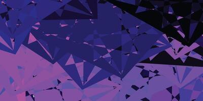 Dark Purple template with triangle shapes. vector