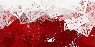 Light Red pattern with polygonal shapes. vector