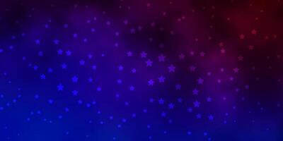 Dark Blue, Red texture with beautiful stars. vector