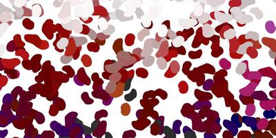 Light red, yellow backdrop with chaotic shapes. vector