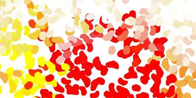 Light red, yellow background with random forms. vector