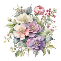 aquarelle floral fleur conception, aquarelle fleur arrangements floral, aquarelle fleur conception, fleur sublimation floral clipart, clipart, mariage décoration png