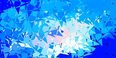 Light pink, blue pattern with polygonal shapes. vector