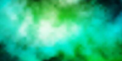 Light Blue, Green layout with cloudscape. vector