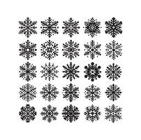 SNOWFLAKES COLLECTION ICON SILHOUETTE STYLE ELEMENT vector