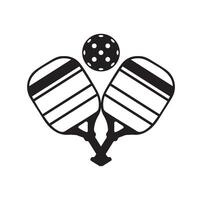 Pickleball paddle Illustration. Pickleball Paddle and Ball Clipart of Pickleball, Pickleball Bat and Symbol vector