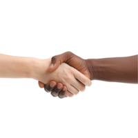 Diverse handshake with a transparent background png