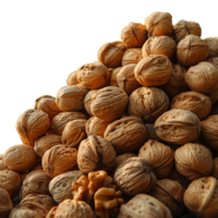 un pila de nueces en un transparente antecedentes png