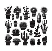 ilustración de conjunto de cactus vector