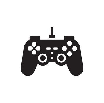 Game controller illustration design. Game controller icon trendy silhouette style design. illustration vector