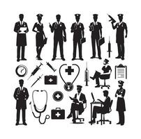 Nurse icon element set illustration vector