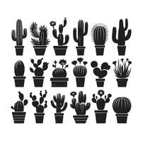 ilustración de conjunto de cactus vector