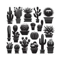 ilustración de conjunto de cactus vector