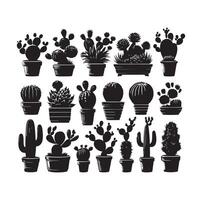 ilustración de conjunto de cactus vector