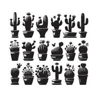 cactus set illustration vector
