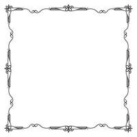 hand drawn ornamental frame on white background vector