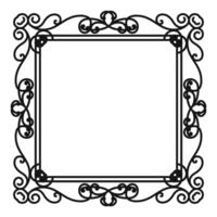 hand drawn doodle frame on white vector