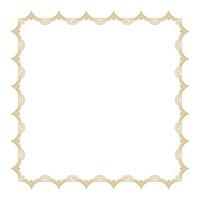 hand drawn ornamental frame on white background vector