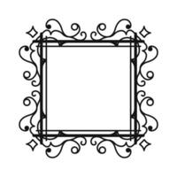 hand drawn doodle frame on white vector