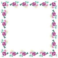 hand drawn spring floral frame concept vector