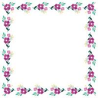 hand drawn spring floral frame concept vector