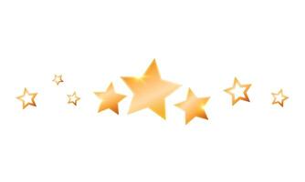 big set of golden stars elements design vector