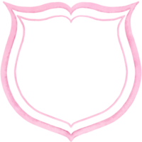 acquerello pastello rosa cresta clipart, mano disegnato nozze vittoria telaio illustrazione. png