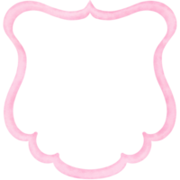 waterverf roze kam clip art, hand- getrokken bruiloft overwinnaar kader illustratie. png