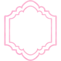 waterverf roze bruiloft kam clip art, hand- getrokken overwinnaar kader illustratie. png