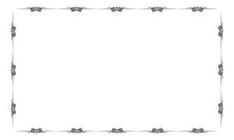 hand drawn ornamental frame on white background vector