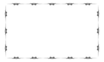 hand drawn ornamental frame on white background vector