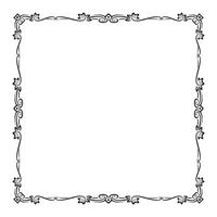 hand drawn ornamental frame on white background vector