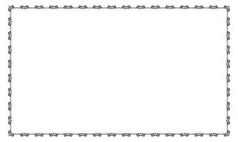 hand drawn ornamental frame on white background vector