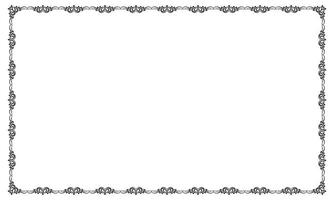 hand drawn ornamental frame on white background vector