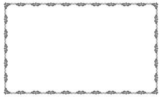 hand drawn ornamental frame on white background vector