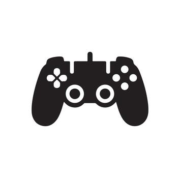 Game controller illustration design. Game controller icon trendy silhouette style design. illustration vector