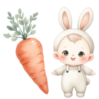 white hare with carrot png