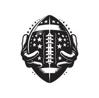 AMERICAN FOOTBALL SILHOUETTE STYLE vector