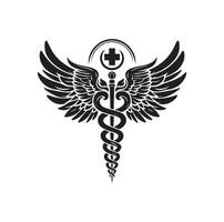 CADUCEUS SYMBOL, MEDICAL AND HEALTH RELATED ICON vector