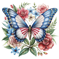 watercolor usa butterfly png