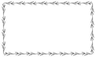 floral frame design template vector