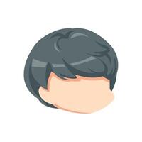 Head with hairstyles Cartoon style illustration vector