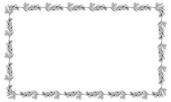 floral frame design template vector