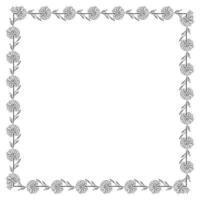 floral frame design template vector