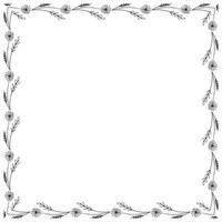 floral frame design template vector