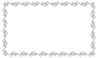 floral frame design template vector