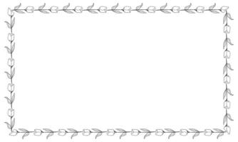 floral frame design template vector