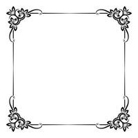 ornamental vintage frame on white background vector