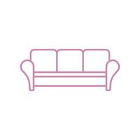 Sofa Couch Icon Template Illustration Design vector